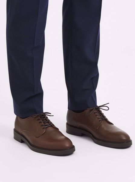 Billede af Selected Leather Derby Shoe Brun